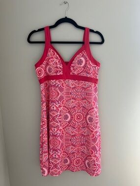Pink, Orange and Purple Patterned Tank Dress